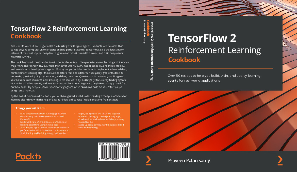TensorFlow 2.x Reinforcement Learning Cookbook